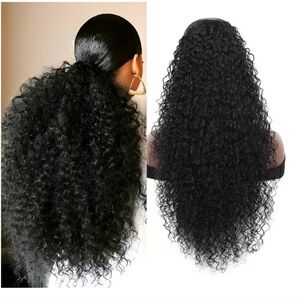 27'' Drawstring Ponytail Extension Deep Curly